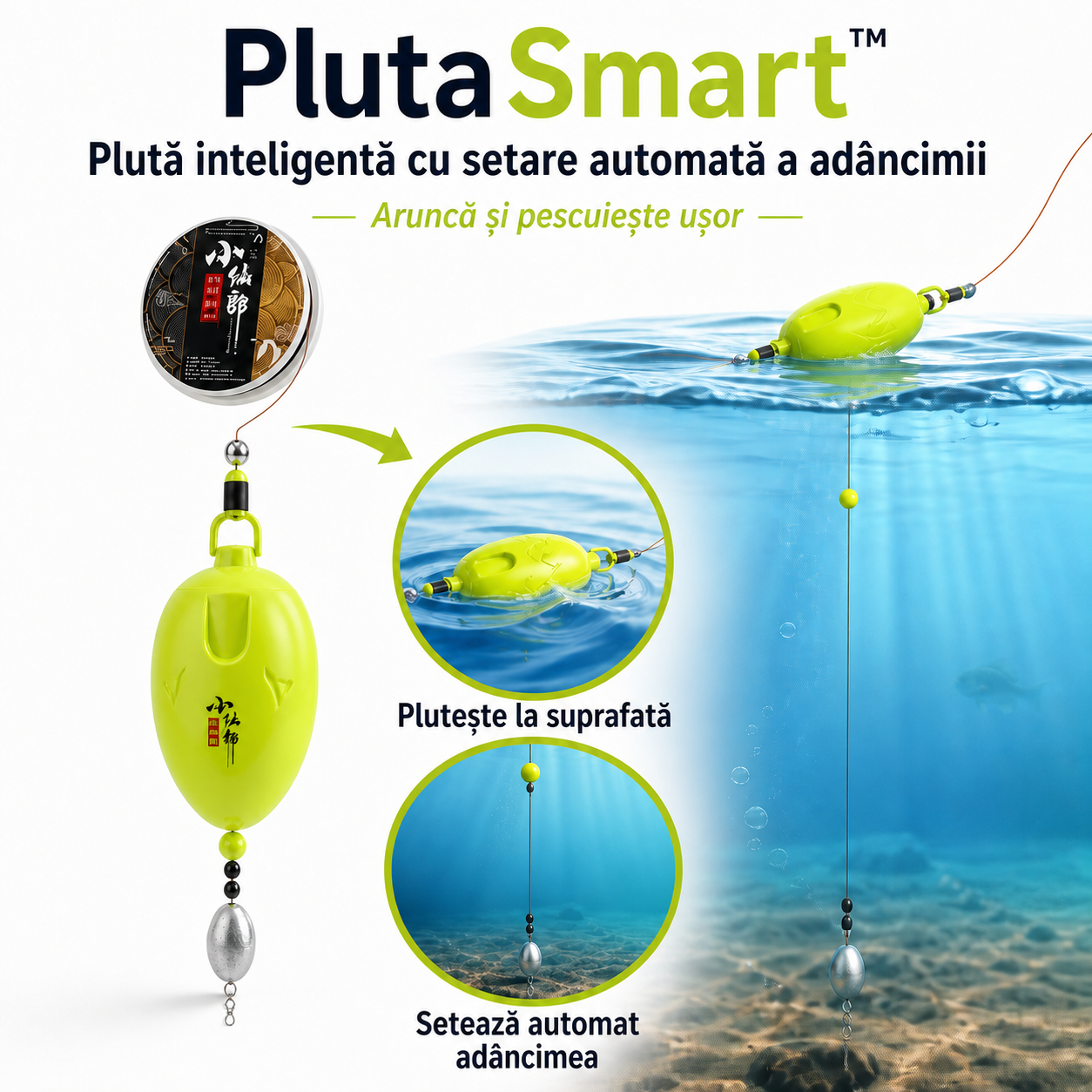 Plută Inteligentă cu Setare Automată a Adâncimii – PlutaSmart