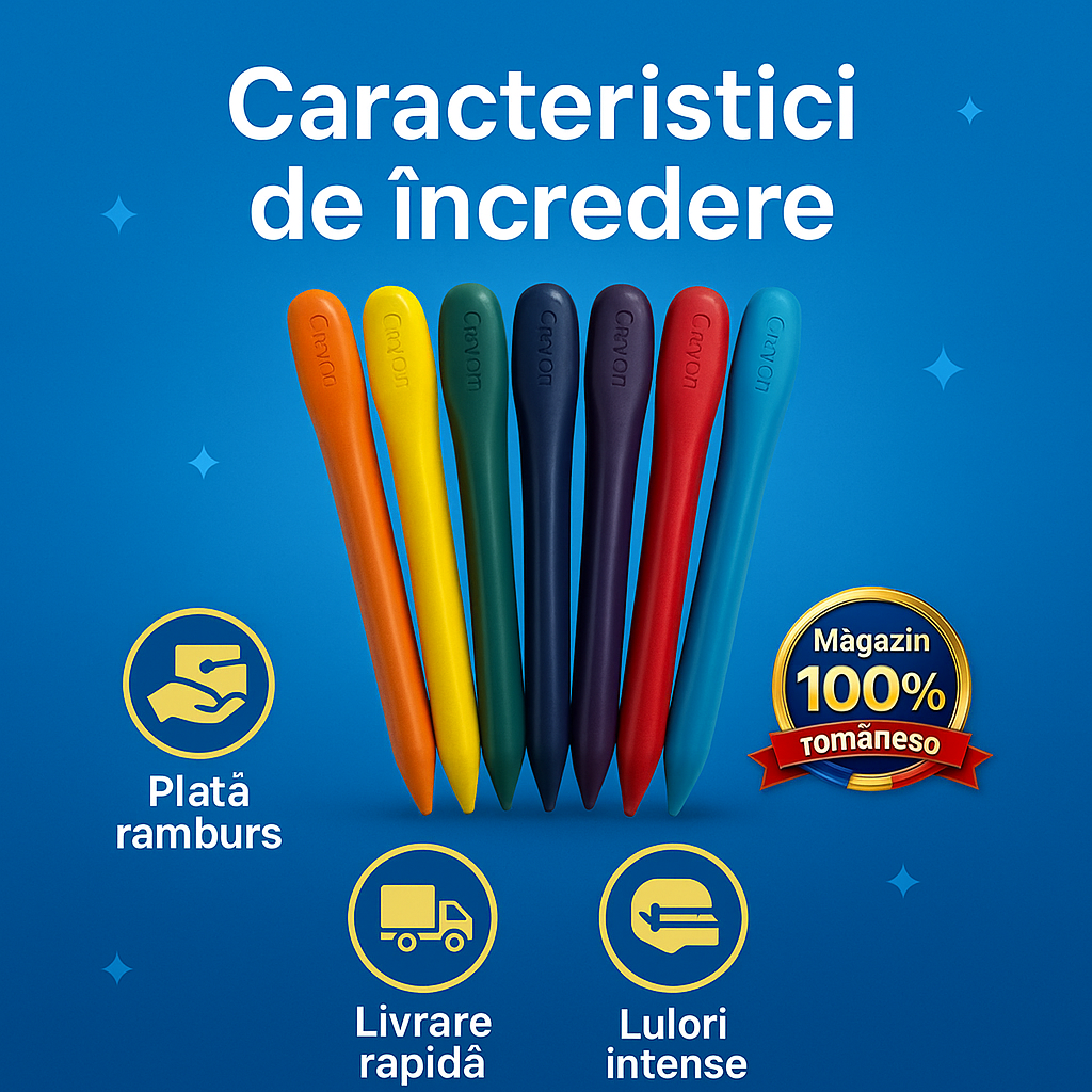 Creioane Colorate Anti Pătare - CuratColor™