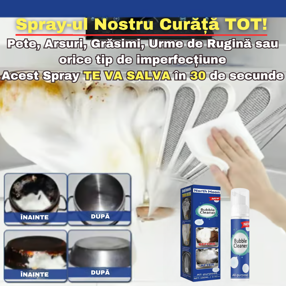 Spray pentru îndepărtarea Petelor, Uleiului și Grăsimii - CurățăTot™